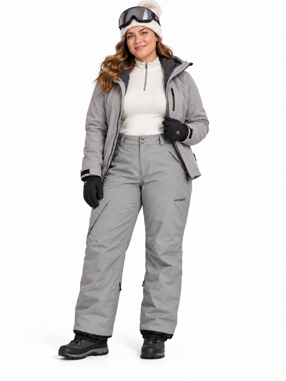 Columbia Women’s XL Convert Gray Snow Ski Pants Adjustable Waist Snowboard, EUC